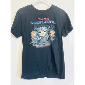 Funko Pop Tees Thor Ragnarok Mens Small Black Graphic T-Shirt Marvel MCU